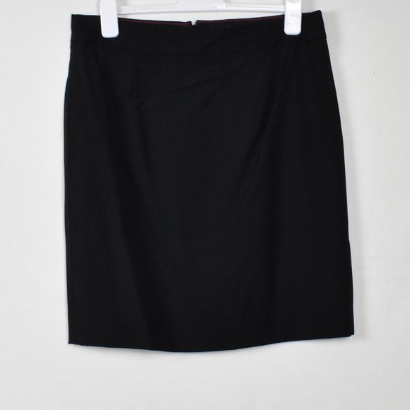 J.CREW Skirt Black lined 14 Wool - Picture 3 of 6